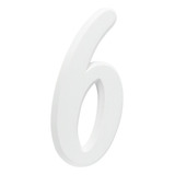 Número Residencial Para Casa 6 Branco 3d 22cm