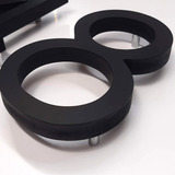 Números Residencial Flutuante Preto Fosco 25cm Alt Kit 3 Und