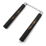 Nunchaku De Borracha Com Rolamento Mkl Cor Preto