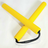 Nunchaku Iniciante Manobra Treino Cores Espuma Madeira Leve