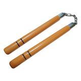 Nunchaku Profissional De Madeira Grande Rolamentado Treino