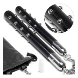 Nunchaku Profissional Tekkyuu Esferas Aço Sólidas Capa Óleo