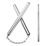 Nuntchaco Aço Treino Kung Fu Nunchaku 2 Em 1 Bastão Defesa