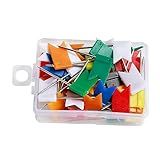 NUOBESTY 1 Caixa De Estênceis De Dia Dos Namorados Alfinetes De Costura Amuletos De Morango Tachinhas Alfinetes De Bicicleta Charme Boletim Alfinetes DIY Alfinetes Retos Cabeça Patchwork
