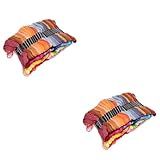NUOBESTY 2 Peças 100 Kit De Ponto Cruz Carretéis De Bordado Linha De Poliéster Bobinas De Linha De Costura Kits De Quilting Fio De Bordado Linha De Ponto Cruz A Máquina De Bordar Cruzada