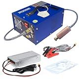 NUOGE Compressor De Ar PCP 4500Psi 30Mpa Sem água óleo Rifle De Bomba De Ar PCP Pistola Latas De Paintball Alimentadas Por 12 V CC Automotivo 110 V CA Para Uso Doméstico Com Conversor De Energia E