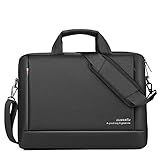 NUTOT Pasta Para Notebook Case Notebook Maleta Executiva Impermeável Alta Capacidade Portátil Bolsas De Ombro  15 Polegadas Preto 