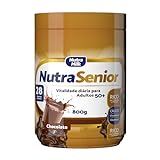Nutra Senior Adulto 50  Complemento Alimentar 800g   28 Vitaminas E Minerais  Chocolate 