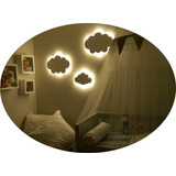 Nuvem Com Luz De Led Branco Luminária Quarto Bebe Oferta
