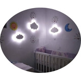 Nuvem Com Luz Led Luminaria Com Led Quarto De Bebe Com 3 Pc