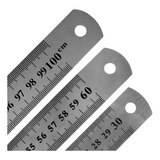 Nybc Kit De Réguas Aço Inox 30 Cm 60 Cm E 1 Metro