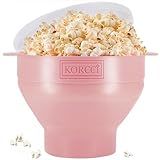 O Pipoqueira De Silicone Original Korcci Para Micro Ondas Para Micro Ondas Tigela Dobrável Para Micro Ondas Sem Necessidade De óleo Pode Ser Usada No Micro Ondas Lavável Na Lava Louças Rosa 