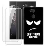 OAGELIM Capa Feita Para Sony Xperia L2 2 Peças Protetoras De Tela De Vidro Temperado Capa Ultrafina De Silicone TPU Macio à Prova De Choque Para Sony Xperia L2 Dual SIM 5 5 Polegadas