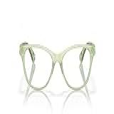 Oakley Armações De óculos Femininas Ox8146 Plungeline Redonda Lente Opalina Demonstração Jade Escuro Fosco 52 Mm