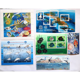 Oceanos Fauna Marinha 6 Blocos Mint 1978 2008 36 Selos