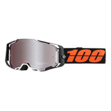 Óculos 100 Armega Blacktail Motocross Lente Espelhada Hiper