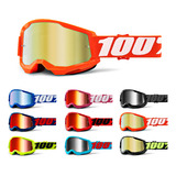 Oculos 100  Strata 2 Lente Espelhada Motocross Trilha Enduro