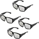 Óculos 3D Passivos Lentes Polarizadas Para TVs 3D Passivas RealD Cinema Projetores Sony Sharp Samsung LG Philips Observação Não é Compatível Com Modelos De TV Com Obturador Ativo 3D 4 Pares