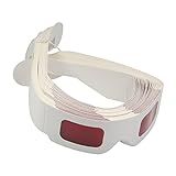 Óculos 3D Vermelho Vermelho Armação De Carboard Lente De Resina Branca Jogo De Filme 3D   Estilo De Atualização Extra 20 Peças   Bettomshin 