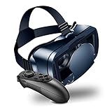Óculos 3D VR  Ajuste 3D VR Realidade Virtual Fone De Ouvido Lente Revestida Com Luz Azul Para Celular