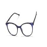 Óculos Armação Geek Redondo Feminino Masculino Sem Grau  Azul 