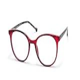 Óculos Armação Geek Redondo Feminino Masculino Sem Grau Cor Vermelho