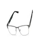 Óculos Armação Masculino Metal Com Lentes Sem Grau Zf-2 -Cinza Escuro-