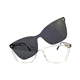 Óculos Armação Para Grau Feminina Clip On Clipon Mulher Moderna Classic A001 Transparente Rajada 