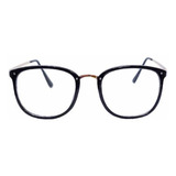 Óculos Armação Sem Grau Feminino Quadrado Geek Preto Vintage