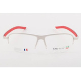 Oculos Armacao Tag Heuer Th3822 005 Vermelho Made In France