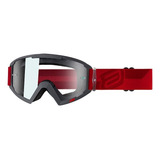 Óculos Asw A2 Kick Cinza Vermelho Cross Motocross Trilha