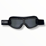 Óculos Aviador Motociclista Retro Vintage Capacete Custom Hd Armação Preto Lente Espelhado