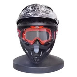 Óculos Capacete Cross Trilha Off road Enduro Helt Vermelho