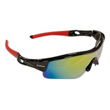 Óculos Ciclismo Bike Elleven Mask Lente Espelhada Com Case Armação Vermelho