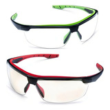 Óculos Ciclismo Corrida Noturno Transparente Kit 2 Unidades Cor Transparente E In Out Cor Da Armação Preto verde E Preto vermelho Cor Da Lente Transparente E In Out Desenho N a