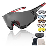 Óculos Ciclismo Rockbros Mtb Speed Sp176 Uv400 5 Lentes Cor Da Armação Preto Cor Da Lente Cinco Lentes De Qualidade Avançada E Proteção Uv400  Sendo Uma Delas Polarizada Desenho Ocean