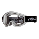 Óculos De Capacete Proteção Motocross Pro Tork Armação Branco gelo Lente Transparente Tamanho Único