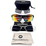 Óculos De Ciclismo Com 3 Lentes Intercambiáveis- Armação Azul- Lentes Polarizada- Transparente E Espelhada