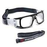 Óculos De Esportes Profissionais Óculos De Proteção De Segurança Óculos De Basquete Para Homens Moldura Quadrada Com Alça Ajustável Para Basquete Futebol Voleibol Hóquei Rúgbi Quadro