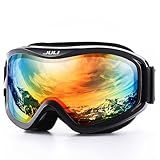 Óculos De Esqui Da Juli óculos De Neve Esportivos De Inverno Com Proteção UV Antiembaçante Lentes Duplas Para Homens E Mulheres E Jovens Patinadores De Esqui Para Snowmobile Black Frame Colorful Vlt 15 Lens