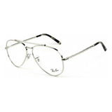 Óculos De Grau Ray Ban New Aviador Rb3625 v Prata 2501 58m