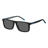 Óculos De Grau Tommy Hilfiger Clip On Polarizado Th2086 cs Cor Preto Tamanho 56