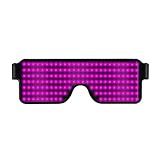 Óculos De Luz LED Carregáveis Por USB Óculos Inteligentes Óculos Luminosos Da Moda Óculos Brilhantes Para Decoração Diária Bar Club KTV Trajes De Festa Roxo