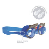 Óculos De Natação Bebê Proteção Uv Protetor Ouvido Infantil Cor Tubarão Azul