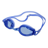 Óculos De Natação Marlin Pro Muvin Antiembaçante Proteção Uv Lentes Espelhadas Tiras Duplas Ajustáveis Acompanha Três Tamanhos De Narizeiras E Par De Protetores De Ouvido Treino Cor Azul