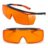 Óculos De Proteção Univet Acetato Óculos Com Lente Laranja