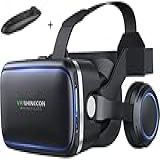 Óculos De Realidade Virtual Com Fone De Ouvido VR Compatível Com Telefone Android  Ideia De Presente Óculos 3D VR Com Controlador Para Jogos De Filmes
