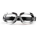 Óculos De Scooter De Motocicleta Estilo Piloto Aviador Vintage CRG Sports T04 T04ST PaisCRG Sports Small Prata T04SC