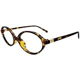 Óculos De Sol Armação Feminina Oval Tartaruga Blogueira Miu Lente Com Filtro De Luz Azul UV400 -Tartaruga-