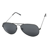 Óculos De Sol Aviador Preto Clássico Motoqueiro Rock Bleck